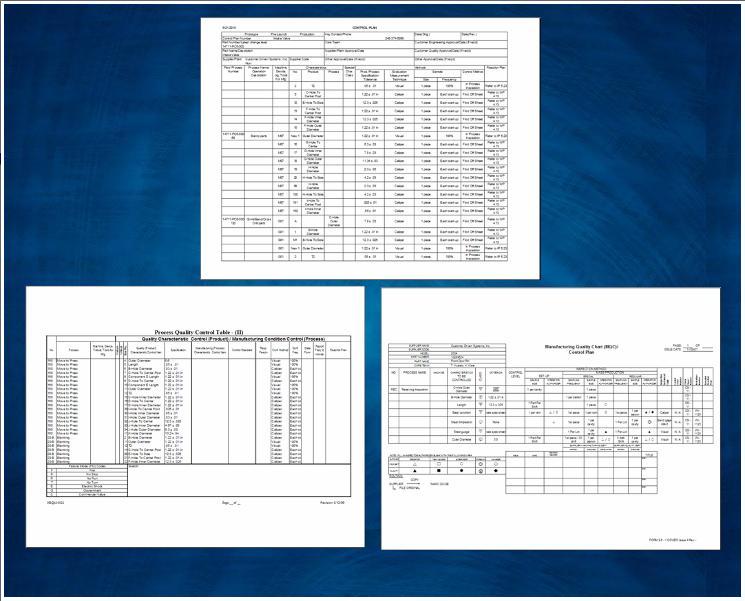 Control Plan Formats